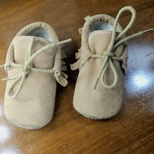 Carter's Tan Lace-up Moccasin's - 6-12 Months